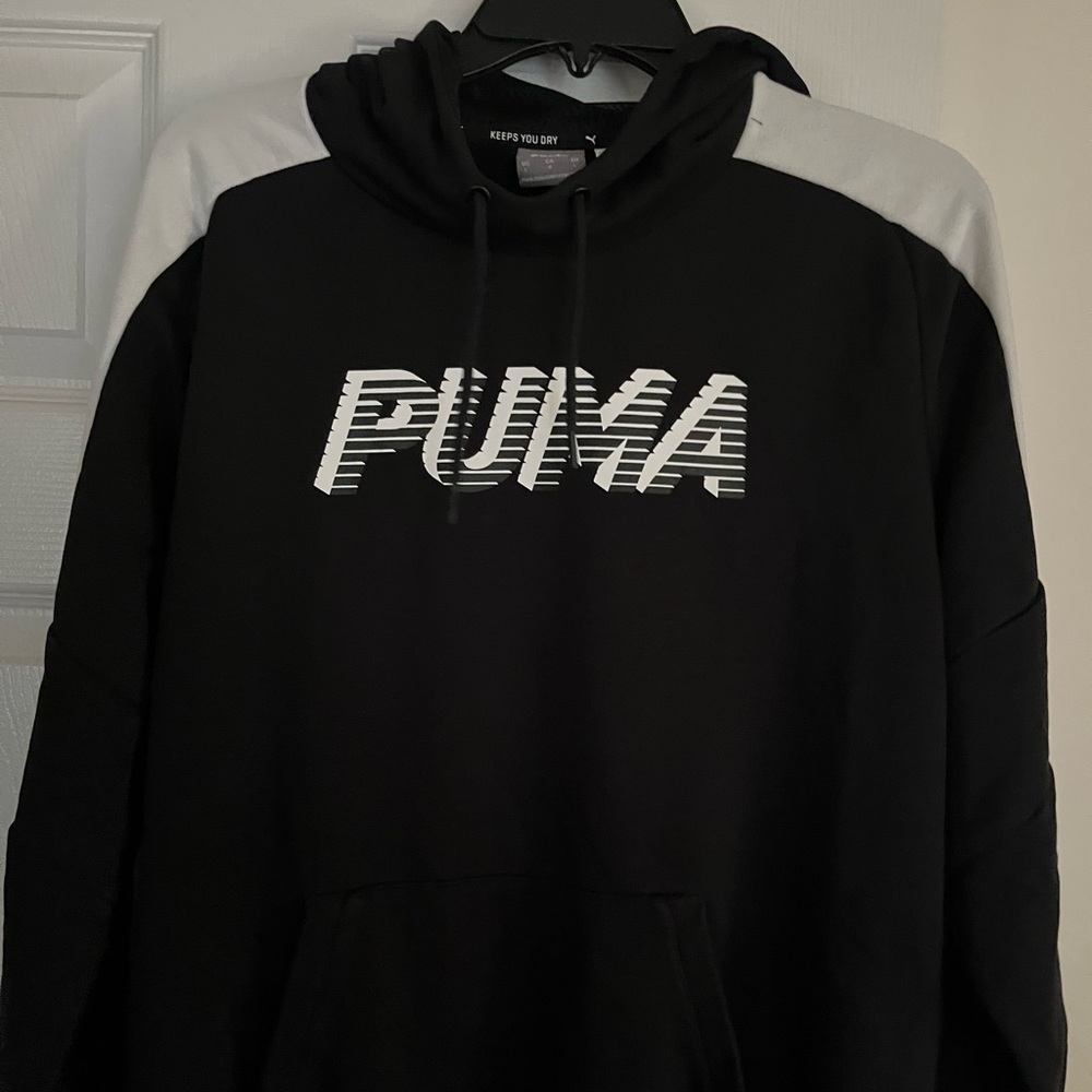 Puma Black and Gray Sweatshirt Hoodie